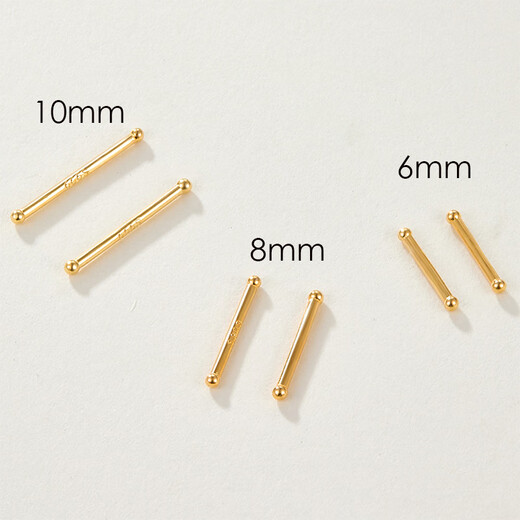 Liangshihuan S999 sterling silver earrings for women, double-headed ear sticks, pure silver, non-allergenic, ear bone nails, mini small bean studs, student earrings, silver 10mm, 999 pure silver, 1 pair