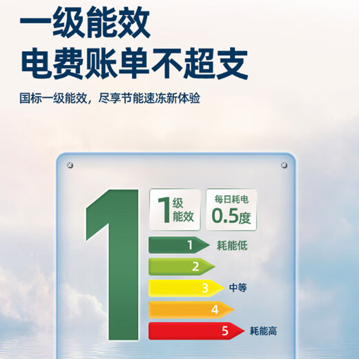 Polar Bear (BEIJIXIONG) dual-temperature freezer household small double-box freezer refrigeration and freezing dual-purpose cabinet double-door commercial large-capacity horizontal refrigerator energy-saving double-door dual-temperature 211 liters first-class energy efficiency nationwide joint warranty 211L