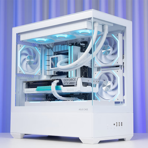 ASUS 24-issue interest-free 9600X/RTX5060Ti host Tianxuan white family bucket RTX5070 graphics card desktop assembly computer e-sports game design AIDIY complete machine with one 9600X+RTX5060 Tianxuan