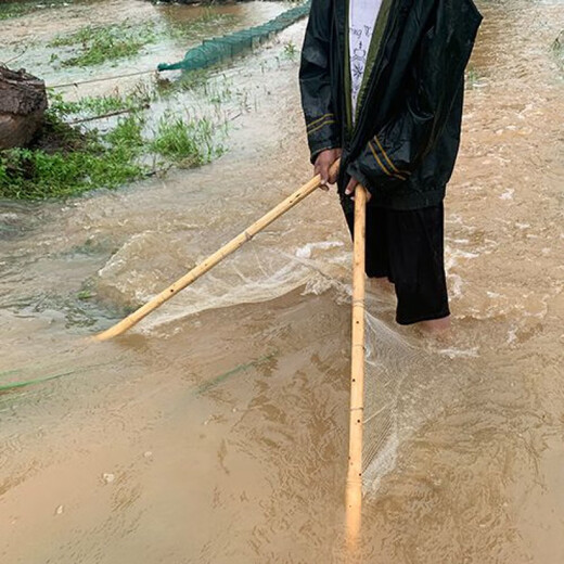 Shushe push net, fish net, triangular shrimp push net, old-fashioned canal net, fishing net, large diameter catch net, fish moon net, large net width 1.6 meters