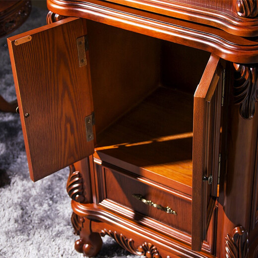 Vannessy European retro antique 62X gramophone vinyl record player old-fashioned record player with CD subwoofer living room Bluetooth audio British brown drawer turbine version (copper horn)