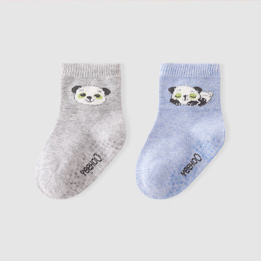 YEEHOO shopping mall same style children's socks autumn and winter thickened baby antibacterial socks two pairs