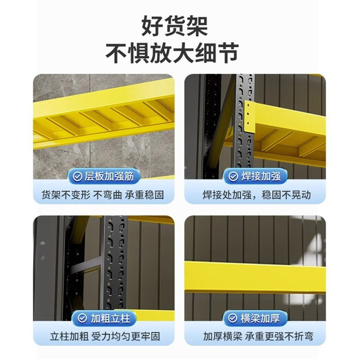 CHUSHIYOU white shelf multi-layer storage home storage rack light warehouse supermarket multi-layer display rack 120*40*200