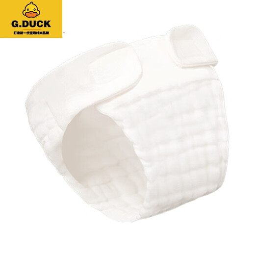 G.duck新生儿初生婴儿尿布纯棉可洗尿片全棉宝宝介子夏季纱布纱布尿戒子 女宝T型尿布 纯棉透气 5条装 S