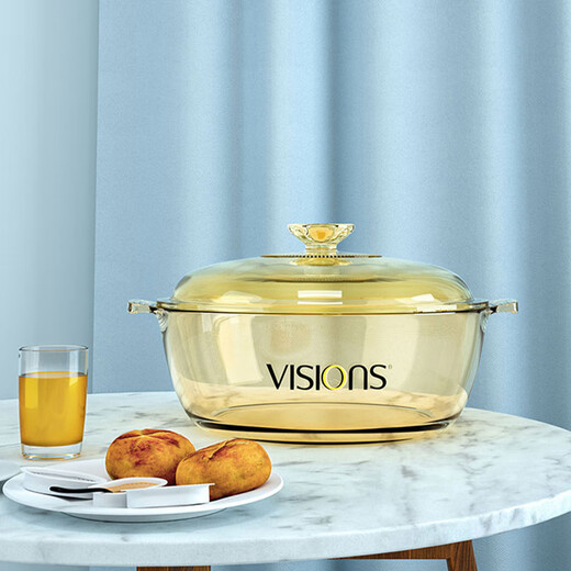 Corning 2.1L soup pot and multi-functional double-sided cooking combination, heat-resistant glass pot, electric ceramic stove, barbecue and shabu-shabu combination, 2.1L crystal pot + white double-sided cooking stove