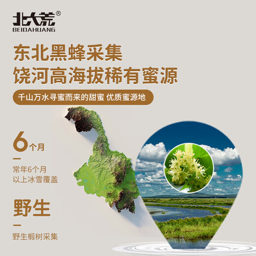 Beidahuang Honey Northeast Black Honey Linden Honey 1000g Drinks and Food Pure Honey Holiday Gifts