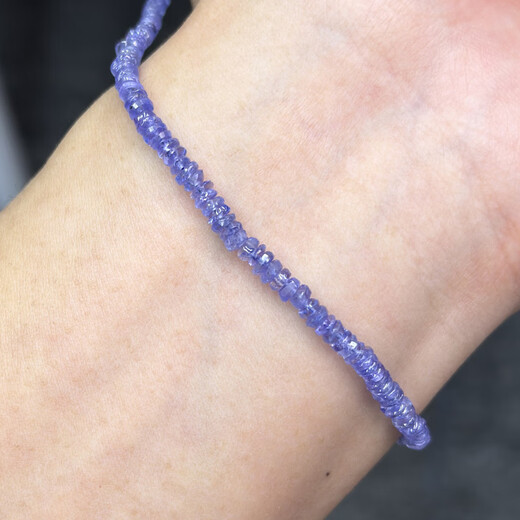 Fat Donglai quality tanzanite natural faceted disc beads abacus beads 3-3.5mm DIY beaded semi-finished necklace beads 3-3.5mm half 19.5cm hole 0.4mm