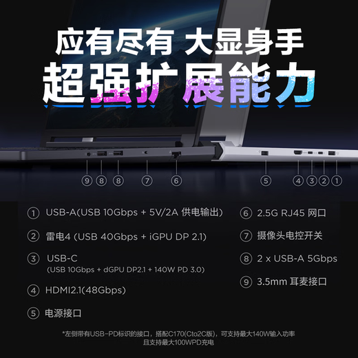 Lenovo Rescuer Y9000P 2025 Subsidy E-Sports Gaming Laptop AI Yuanqi Flagship Core Ultra9-275HX 32G 1T Full Blood RTX5060 White丨Standard Configuration 240Hz High Brush