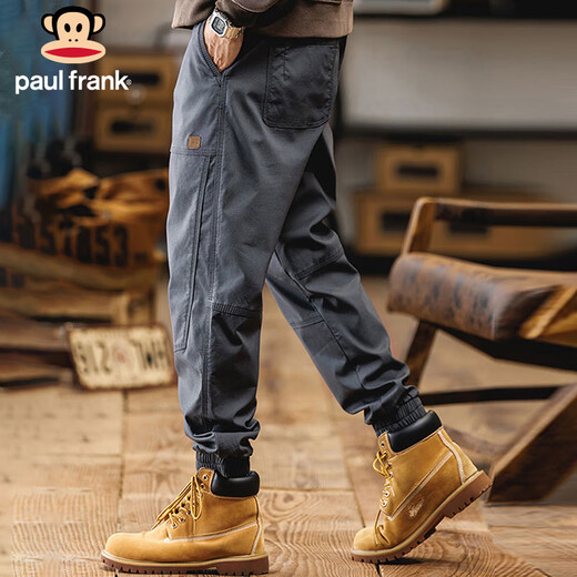 Paul Frank Overalls Men's American Casual Pants Men's Autumn Trousers Men's Loose Men's Pants Gray XL