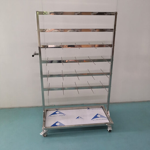 Shantou Lincun hanging material truck stainless steel turnover vehicle pcb scrap tray collection fixed rack smt material storage rack direct sales double-sided 72 hanging + chassis 1200*500*1500mm
