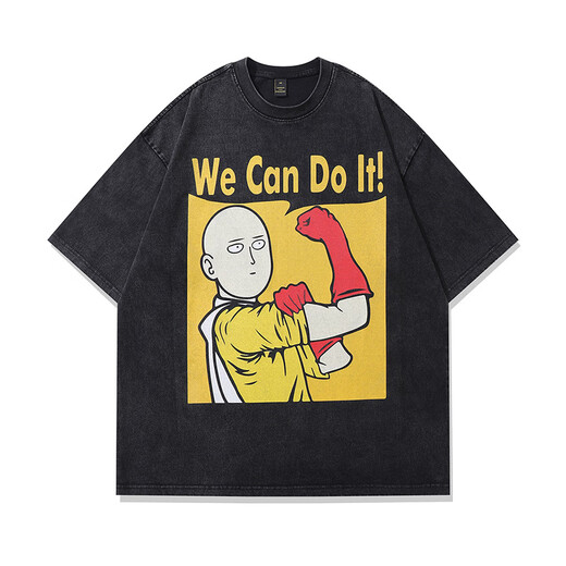 Camiseta impresa de mixi Camiseta impresa de verano Harajuku Street de manga corta para hombres Lavado de camisetas viejas Mujeres retro de moda 695 S