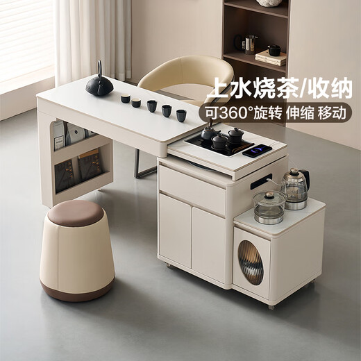 Quanyou Home Tea Table Tea Table Kettle Integrated Balcony Tea Table Modern Simple Storage Cabinet Multi-Function Removable Coffee Table