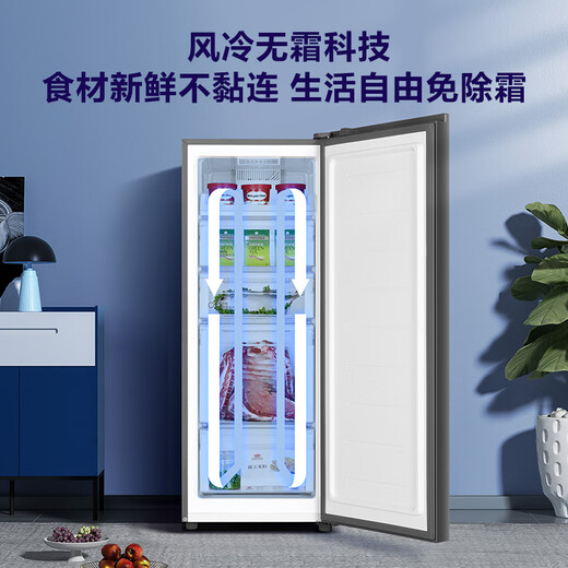 海尔（Haier）冰柜家用 立式新一级节能抽屉式小冷柜 深冷速冻海鲜冷冻柜冷藏小冰柜 152升 +风冷无霜+黑金净化抗菌+电子控温