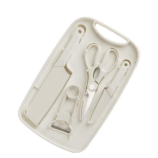 COOKSS – planche à découper pour aliments complémentaires, ensemble complet de ciseaux en acier inoxydable pour bébés et nourrissons, couteau à fruits, melon et raboteuse à fruits, outils de cuisine pour enfants