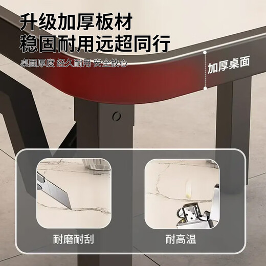 Yulin Foldable Table Home Small Apartment Dining Table Special for Egg Breaking Outdoor Table Square Small Table YLZ05 White Marble Pattern - Thickened, Stable and Does Not Block Legs 80cm