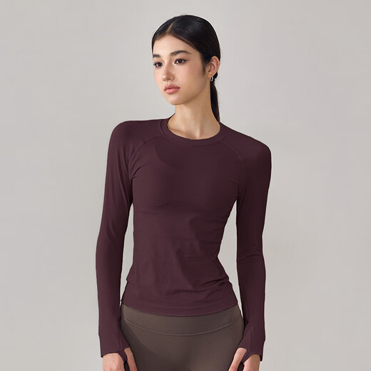 LULULMCCTN High Elastic Fitness Top Women's Slim Fit Running Pilates Professional Training Sports Bottoming Long Sleeve T-Shirt Yellow XL