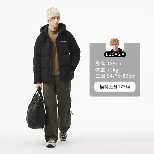 Tambor Puff Down Jacket Men's Short Hooded Sports Bread Jacket Thick 25 Years New Style 5550375D Black 175