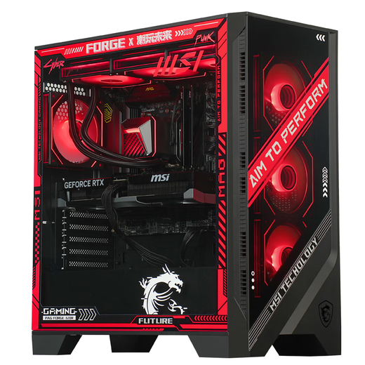 MSI family bucket U7 265KF MSI 5070/5070TI/5080 graphics card e-sports game desktop assembly computer AI host DIY complete machine U7 265KF+5070丨four