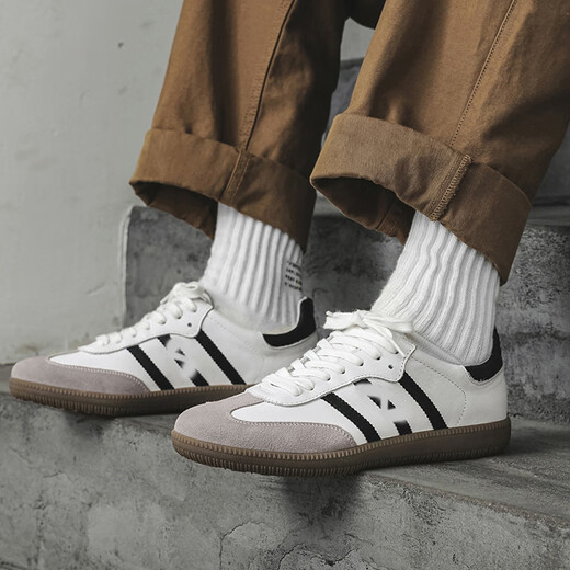 
RANKDAVID light luxury new brand autumn extra-large size men's shoes 45 casual soft bottom shoes men 46 Japanese niche white shoes 47 9715 white gray 48