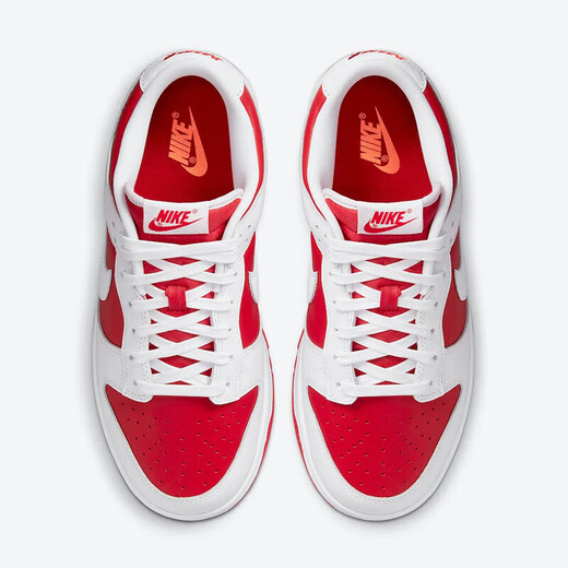 Nike (NIKE) trendy men's shoes Dunk Low Retro low-top reverse white and red non-slip wear-resistant lightweight casual sneakers DD1391-600 42