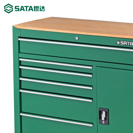 SATA eight-drawer cabinet tool cart heavy-duty multi-functional auto repair workshop factory trolley box tool cabinet with wheels 95109 eight-drawer cabinet tool cart 95109