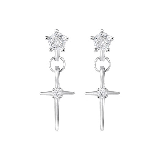 Yongjie cross pendant earrings for men, cold style, high-end, handsome, trendy earrings and earrings for birthday gifts, cross pendant earrings, single G397