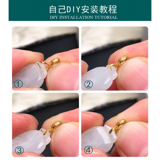 DL 1998 Fat Donglai same style 18k gold buckle 18k gold jade little Buddha leaf pendant gold buckle Au750 Hetian jade mini model (suitable for small fifty cent coins)