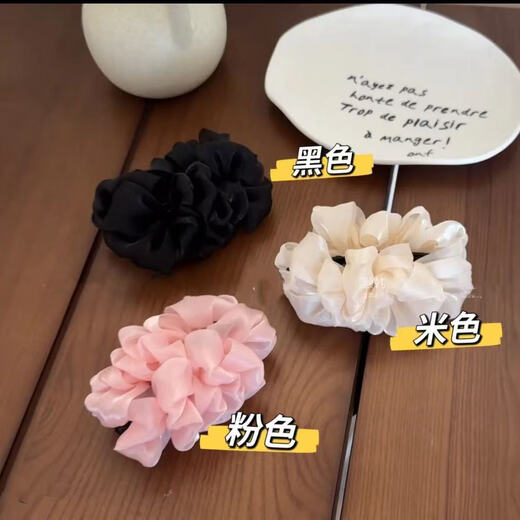 Bai Shilin fluffy banana clip hair clip for women horizontal clip gentle fairy super fairy hair volume hair clip twist clip 2025 new beige