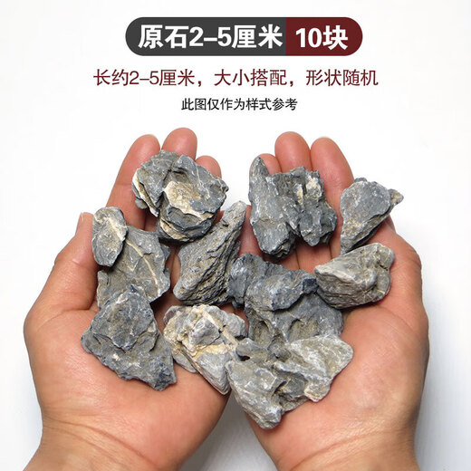 Fish tank natural small water and land tank bonsai raw stone landscaping stone pickled rockery stream stone ornamental stone raw stone 2-5 cm 10 pieces random shape