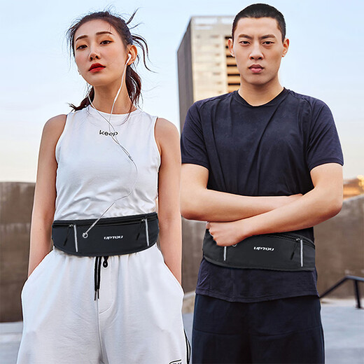 He Jiagong sports waist bag men's running mobile phone bag for equipment belt special bag artifact men's 2025 new carry sports suit black waist bag + black arm bag one size