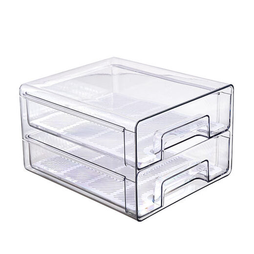 Vinoa drawer-type dumpling box multi-layer dumpling box crisper refrigerator quick-frozen dumplings and wonton food storage box double-layer dumpling box white