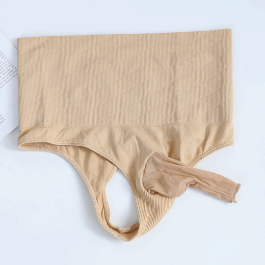 Renduo men's jj set thong sexy and interesting buttocks control tummy control high waist large size men's thong triangle buttocks underwear