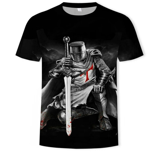 简霏魔兽世界衣服 夏季速干透气巫妖王数码印花男士圆领短 SLX691 XXS