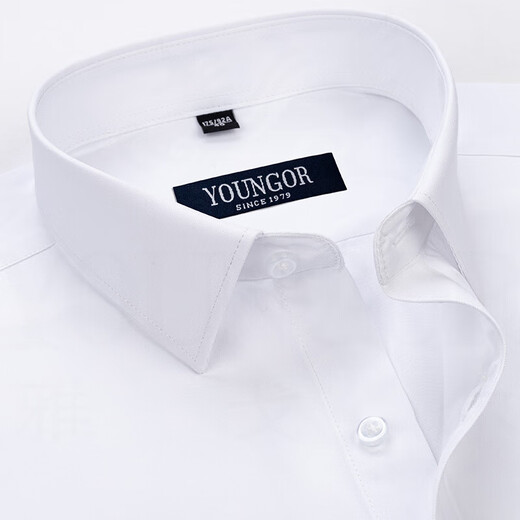 Camisa de manga corta de los hombres de Yager Camisa de manga corta Middle-Eding Middle-Eding Rayas casuales sin hierro Anti-Wrinking Formal Camiseta de color sólido Hombres DX6629 42 Sugerencias [160-170Jin [Jin iguala 0.5 kg]]]