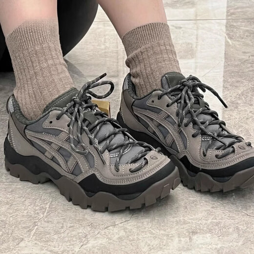 ASICS GEL-Pickax Outdoor Cross-Country SHIKING RETRO Men's Sports Shoes Showing Zapatos casuales para mujeres 1203A746-001 [Eclipse Black] 39.5
