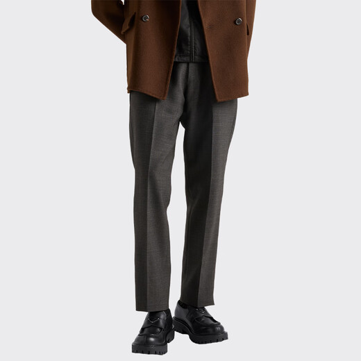 PRADA/Prada gift men's shiny cow leather loafers shoes black 39 (5)