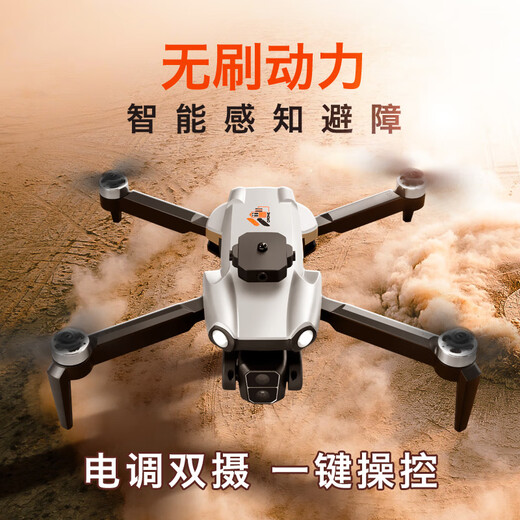 DJI Red S119 UAV sans balais pour éviter les obstacles sur quatre côtés Avion télécommandé pour enfants Positionnement du flux optique Photographie aérienne HD Quadcopter Moteur sans balais noir/Évitement d'obstacles sur quatre côtés/Lumière Version électrique unique Pas de batterie de secours