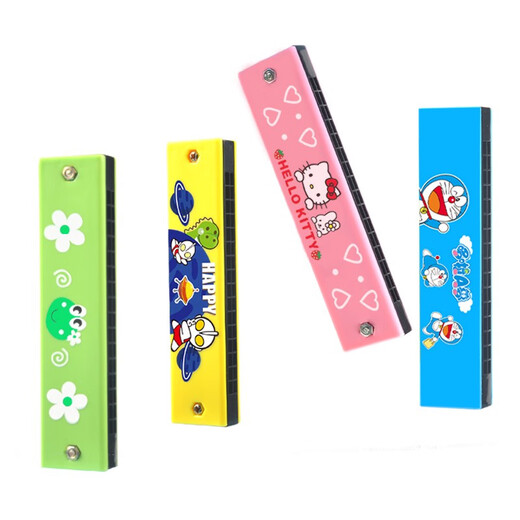 
AIMEI Lebaoer 16-hole harmonica children beginner polyphonic C tune boy and girl oral organ kindergarten gift toy device red strawberry bear color box
