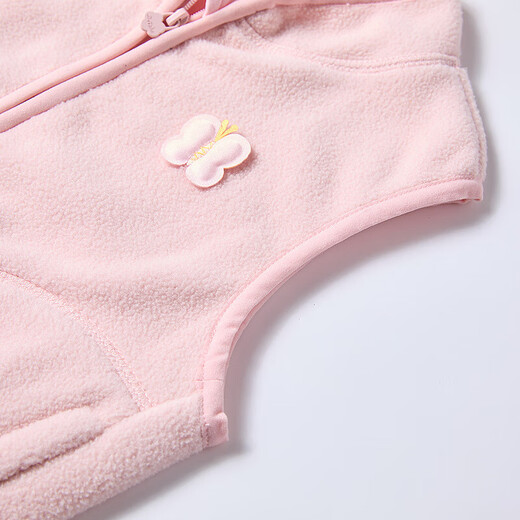 Disha Children's Clothing Girls Vest 2025 Autumn and Winter Children's Polar Fleece Jacket Baby Vest Pink 130