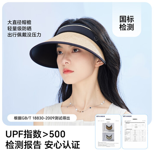 JIUMU sun protection hat women's sun hat empty hat straw hat summer outdoor face covering anti-UV hat women