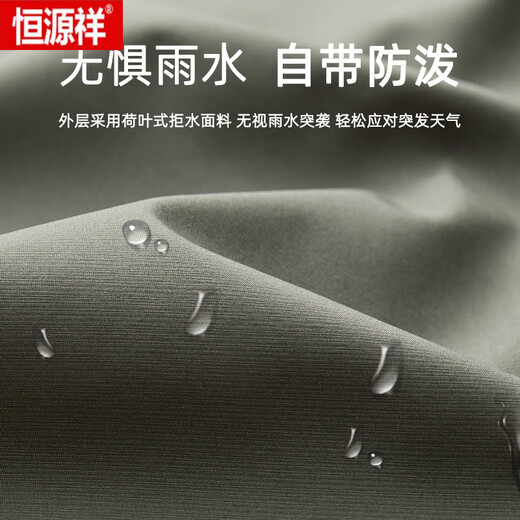 Hengyuanxiang (HYX) jacket men's spring and autumn 2025 business casual loose breathable hooded three-proof middle-aged and elderly dad men's clothing HQTLJS6501 Blue M 90Jin Jin equals 0.5kg -110Jin Jin equals 0.5kg