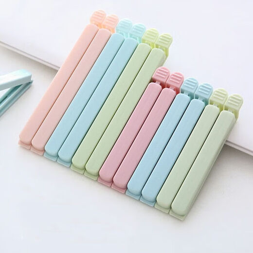 JINZE clip kitchen sealing clip food grade strong sealing clip bag clip tea bag moisture-proof clip plastic sealing clip sealer 5 short styles random colors sealed and moisture-proof