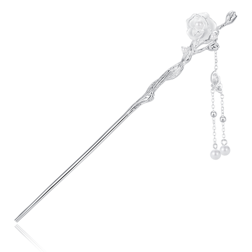 Gin Chie’s camellia hairpin for ladies, antique Chinese style hairpin with tassels, Valentine’s Day birthday gift for girlfriend, camellia hairpin with fragrance tablets + seven-warehouse delivery/next-day delivery, 1-piece set