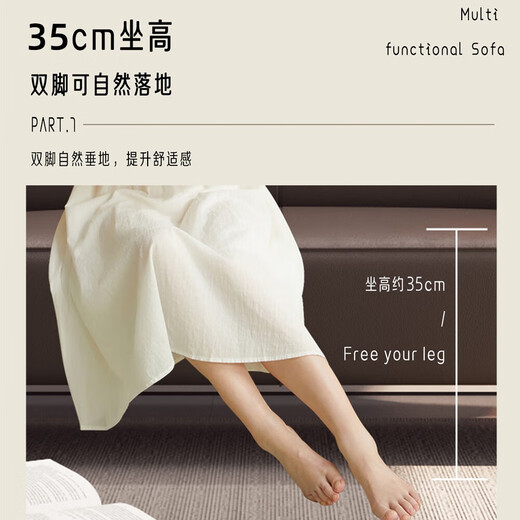 Carsonzhe cat-scratch leather sofa bed all-in-one dual-purpose sofa living room 2025 new rental house sofa office small sofa Munich upgraded five-proof cat-scratch leather three-person 1.8M including 2 pillows