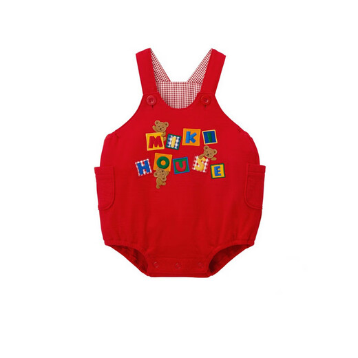 Ya Keer spot MK children's clothing Japanese cartoon bear letters boys and girls frog pants overalls bag fart shorts on behalf of delivery red frog pants 80 cm