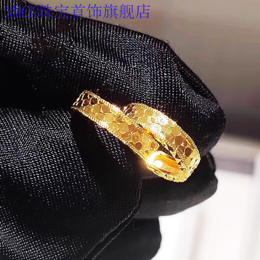 XMCK Old Phoenix 999 Gold Pure Gold Crushed Ice Earrings 2025 Temperament Circle Earrings Light Luxury Niche Ear Hole Earrings