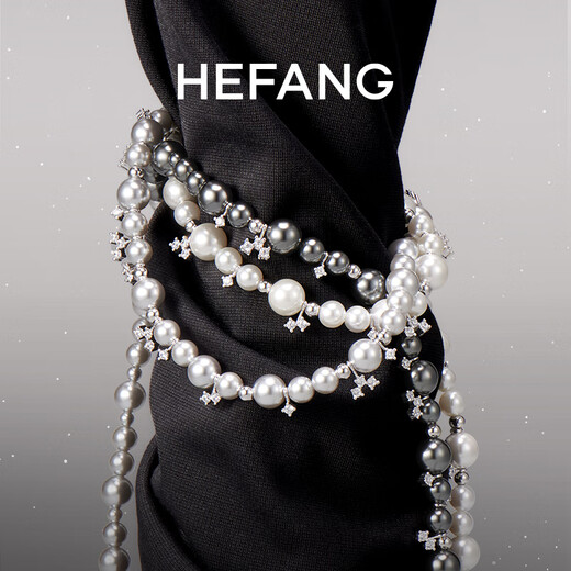 HEFANG He Fang Jewelry Bubble Nebula Necklace Clavicle Chain Light Luxurious and High-Level Women's Birthday Gift for Girlfriend Galaxy Gray