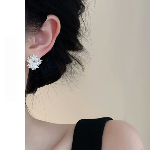 Handi s925 sterling silver pearl earrings for women 2025 summer light luxury high-end temperament and atmospheric earrings