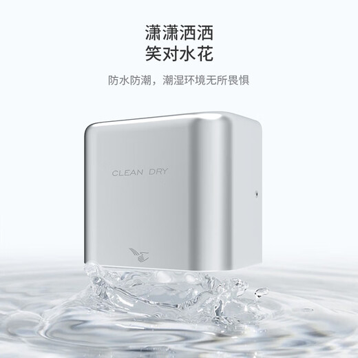 英特汉莎不锈钢厕所烘手器烘干机卫生间烘手机全自动感应干手器吹干手机 A3893白色不锈钢[短款]
