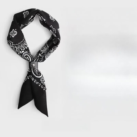 Retro headscarf, trendy brand scarf, hip hop, motorcycle, hiphop, street style, cashew flower square scarf, street dance pants decoration, black patterned square scarf, free square scarf buckle + buckle